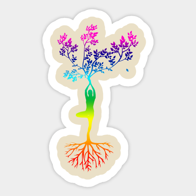 Yoga spiritual chakra tree of life spirituel magic Sticker by spiritual